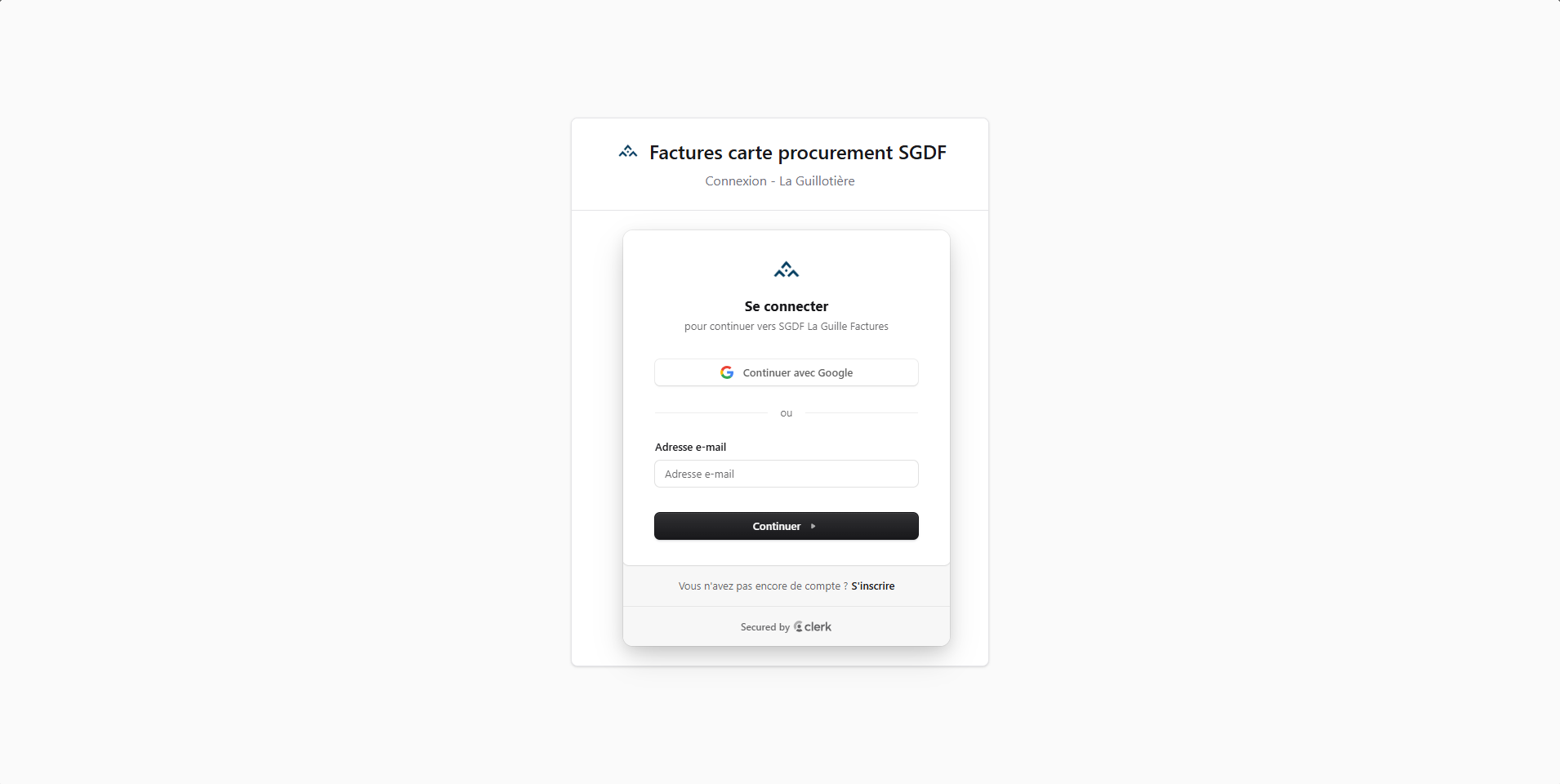 Page de connexion